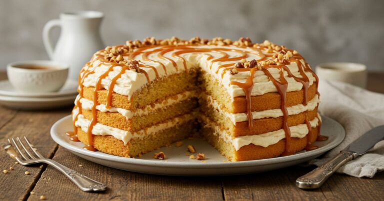 Delicious Caramel Cloud Cake