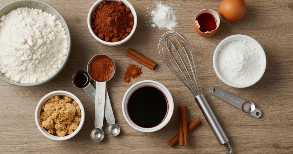 Ingredients of Red Velvet Cinnamon Rolls