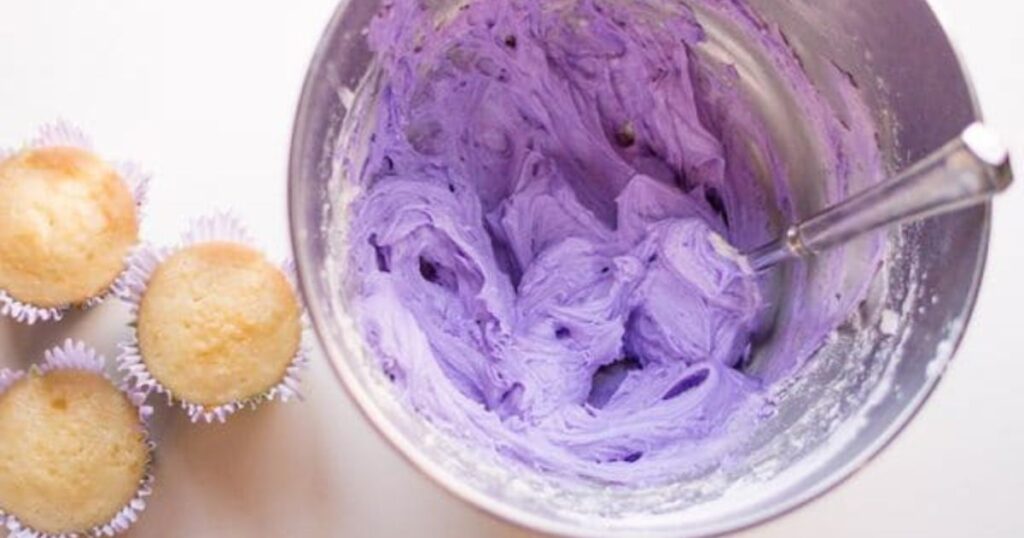 Lavender buttercream frosting