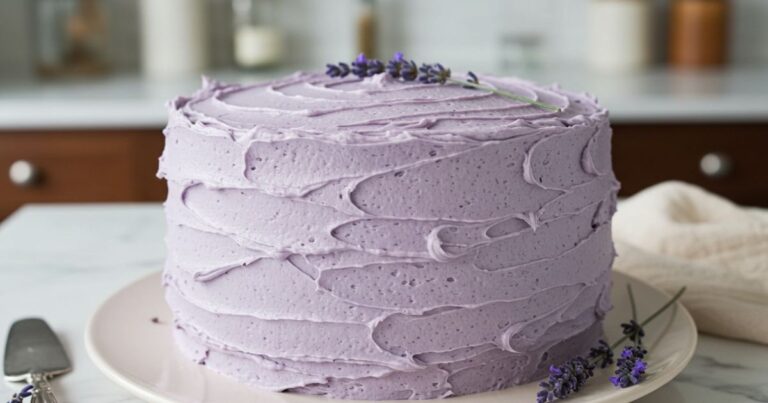 Lavender Buttercream Frosting cake