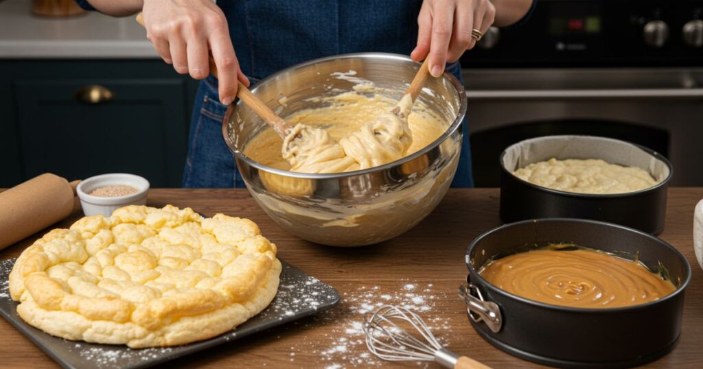Making of Caramel Cloud Cake