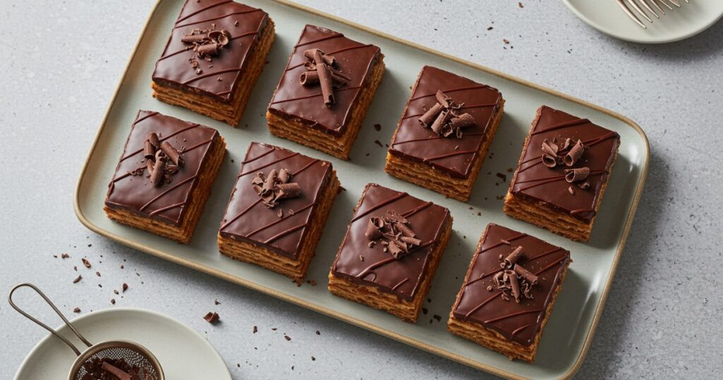 No-Bake chocolate eclair cake