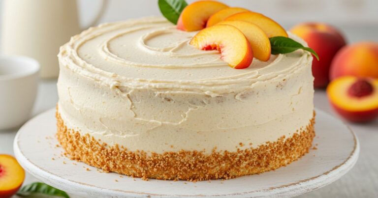 Peach Cake with Brown Sugar