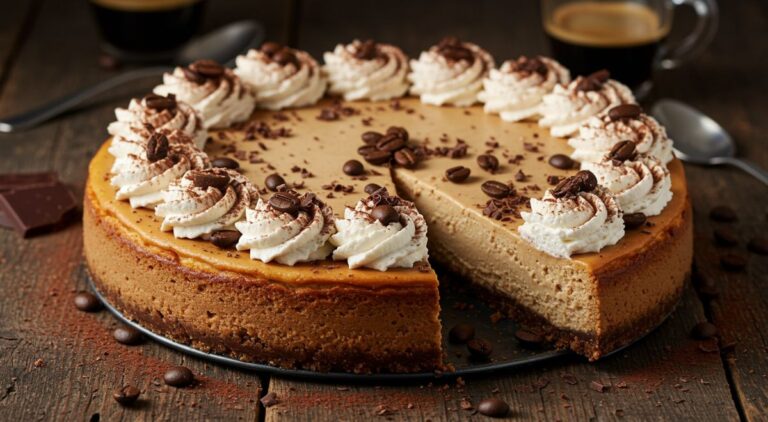 Serving Espresso Coffee Cheesecake