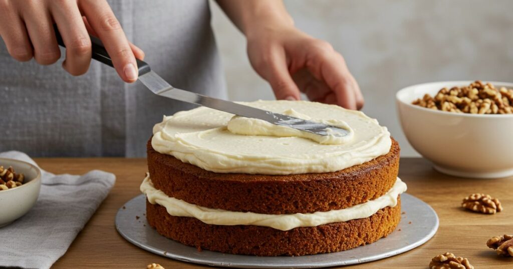 cream frosting of Carrot Cake