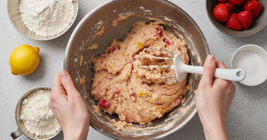 ingredients of Strawberry Lemonade Cookies