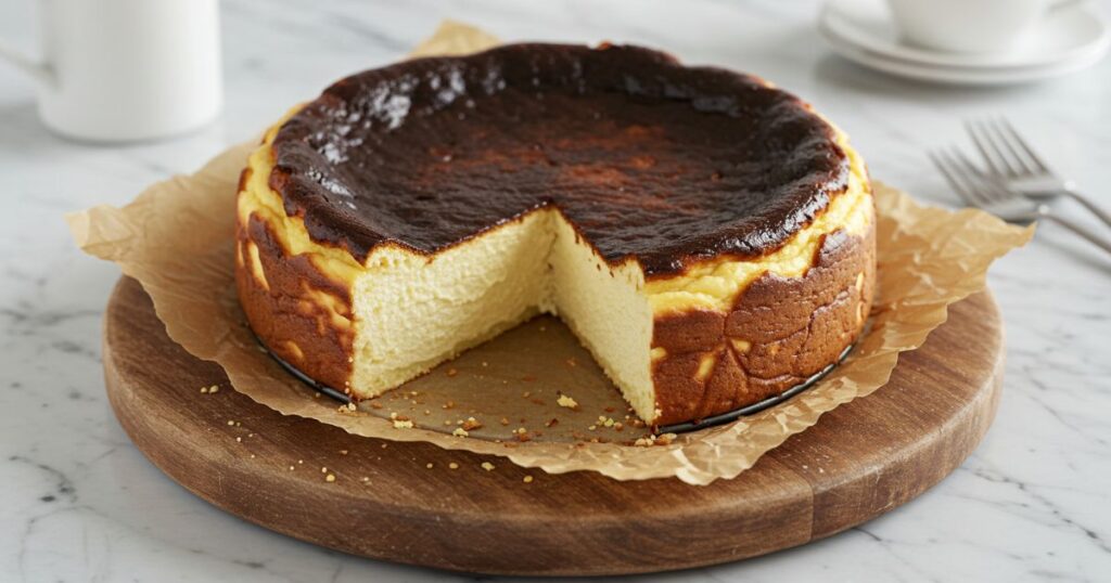 loaf pan basque cheesecake