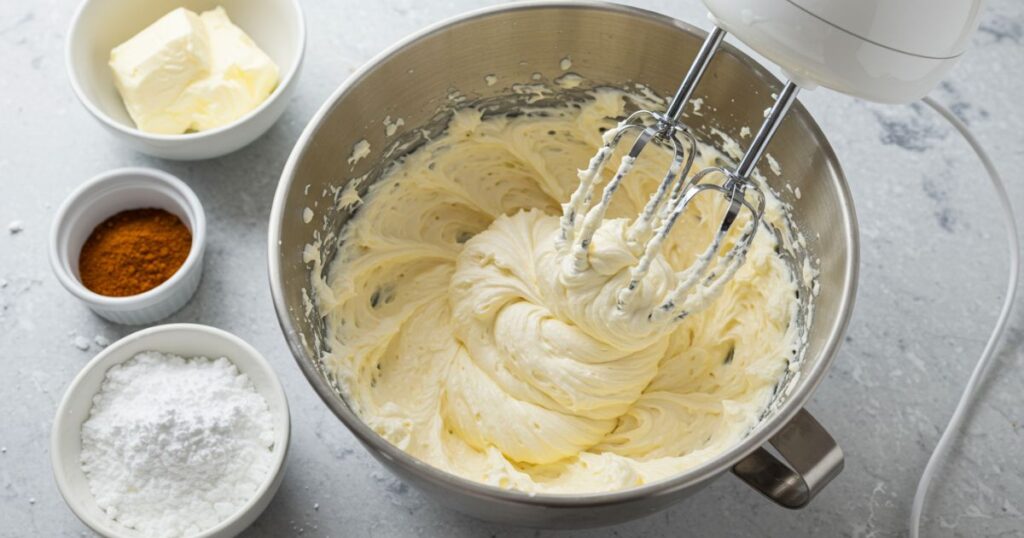 process of making honey peach cupcake
