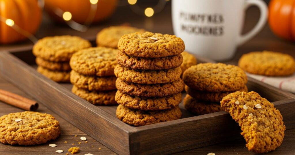 serving Pumpkin Oat Cookies