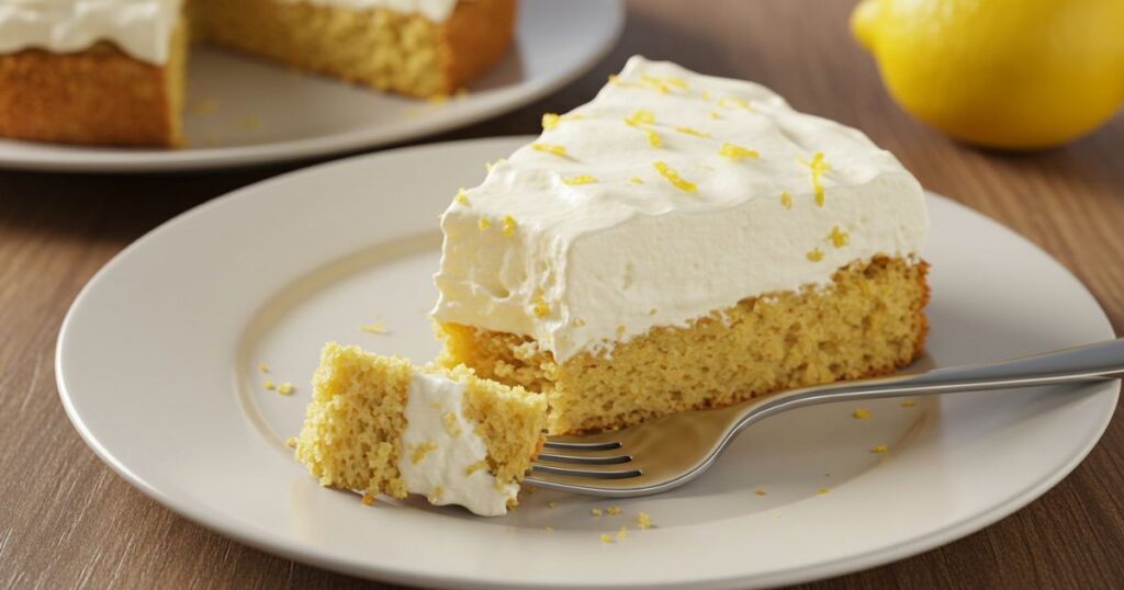 serving of Italian Lemon Cream Cake
