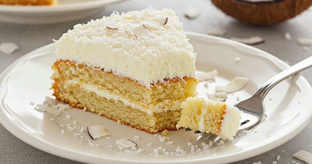 Moist and Fluffy Coconut Cake