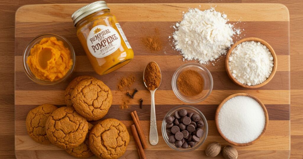 All the Ingredients for Fall_ Pumpkin Chocolate Chip Cookie Essentials