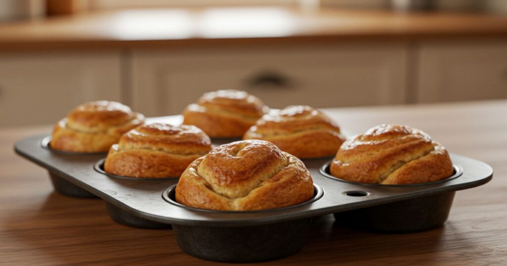 Baked Sweet Peach Pie Cruffin Magic