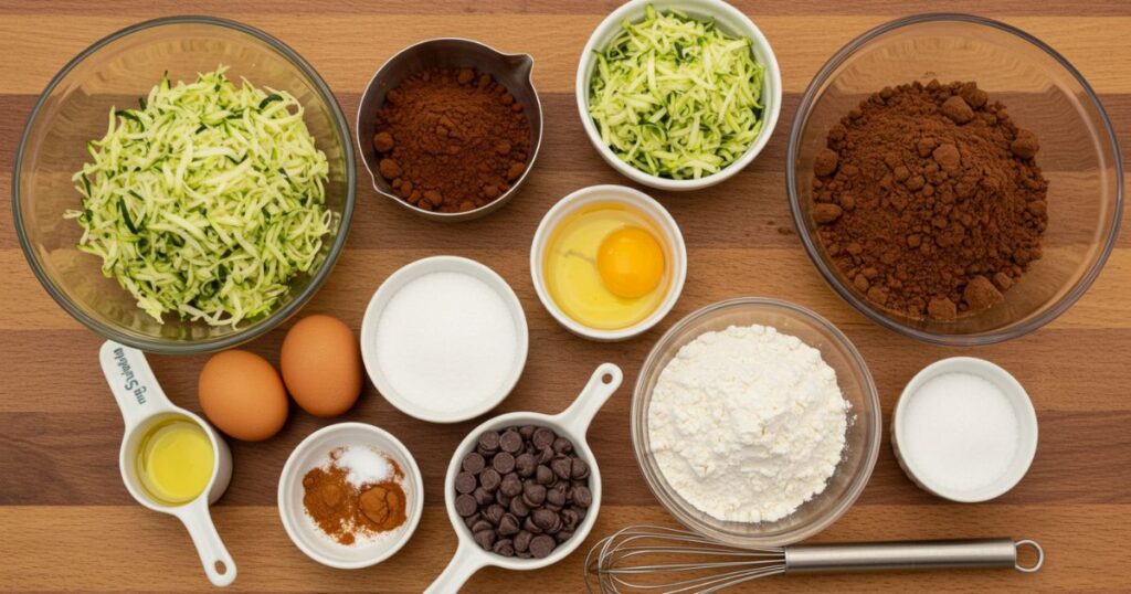 Chocolate Zucchini Bread Ingredients