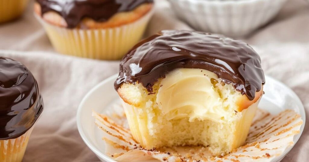 Filled Cupcake with Custard Center