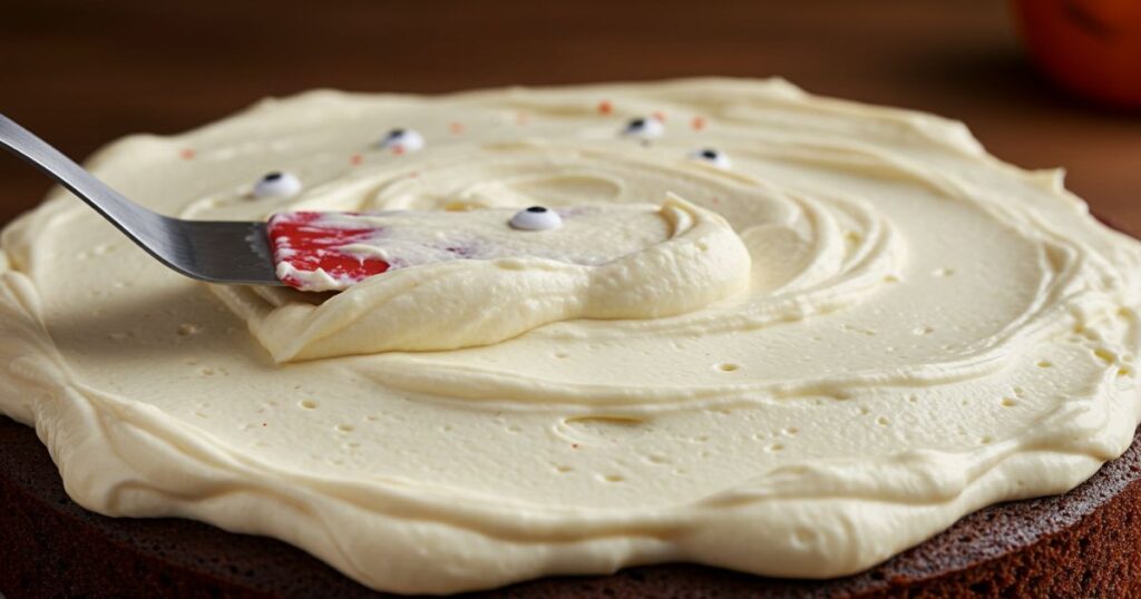 Frosting Devil’s Food Halloween Cake