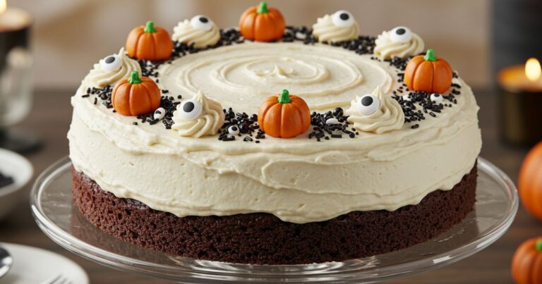 Full Decorated Devil’s Food Halloween Cake