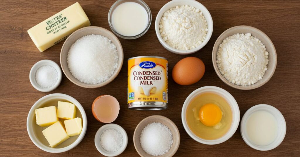 Ingredients for Condensed Milk Bread