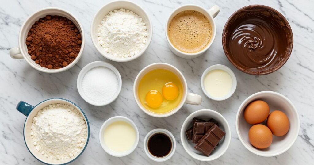 Ingredients for Dubai Chocolate Cake