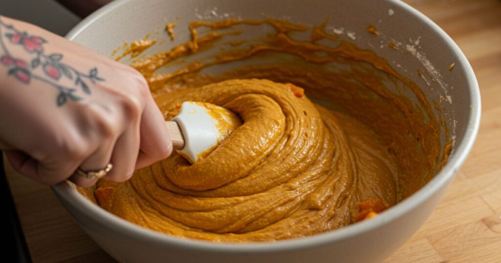 Mixing Pumpkin Coffee Cake Batter (2)
