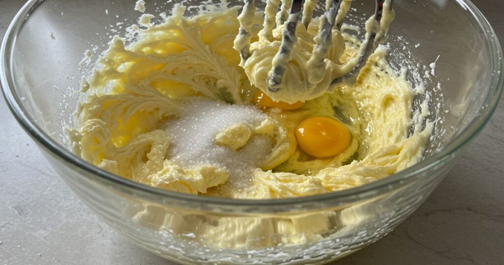 Mixing White Chocolate Raspberry Dream Cake Batter