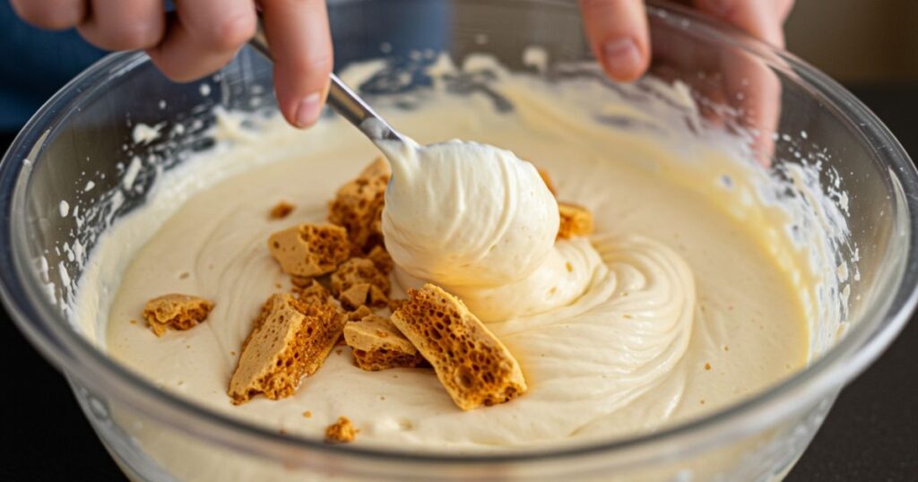 Mixing the Cheesecake Filling