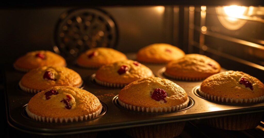 Muffins Rising in the Oven