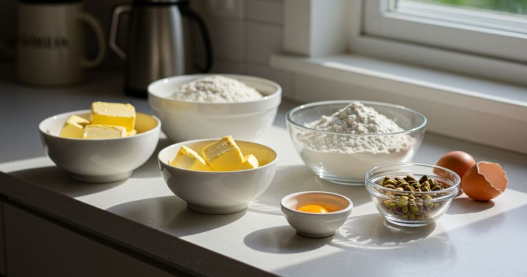 Pistachio Cream Cookie Ingredients