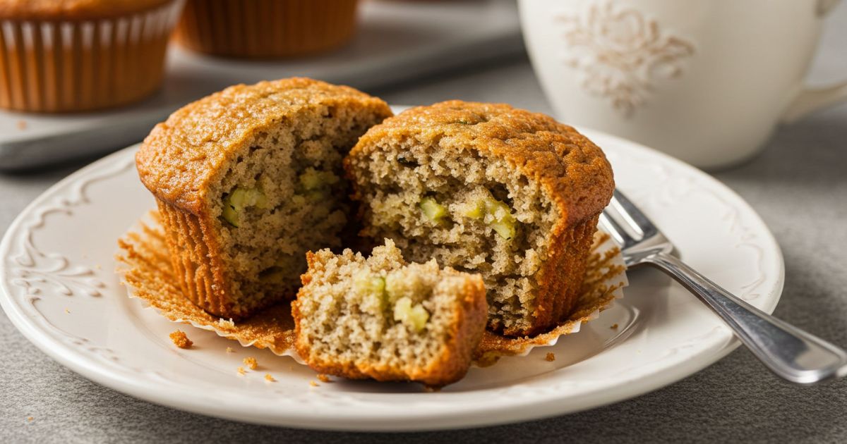 Sliced Banana Zucchini Muffin