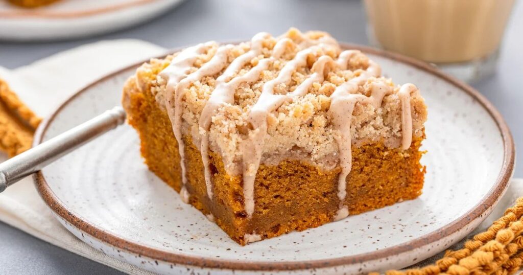 Sliced Pumpkin Coffee Cake