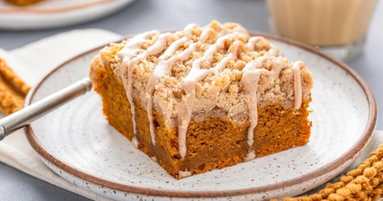 Sliced Pumpkin Coffee Cake