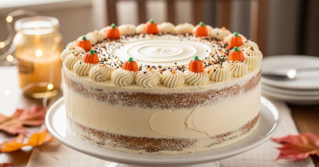 Spiced Pumpkin Halloween Cake