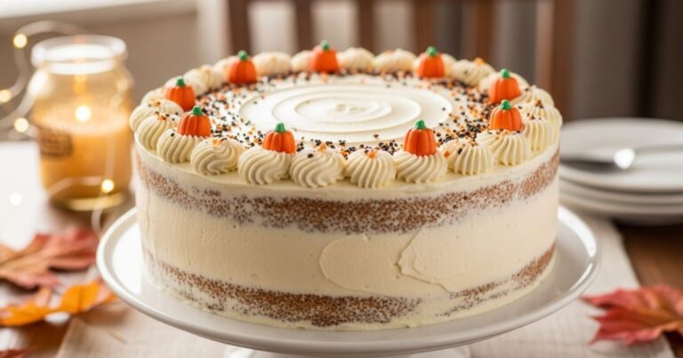 Spiced Pumpkin Halloween Cake