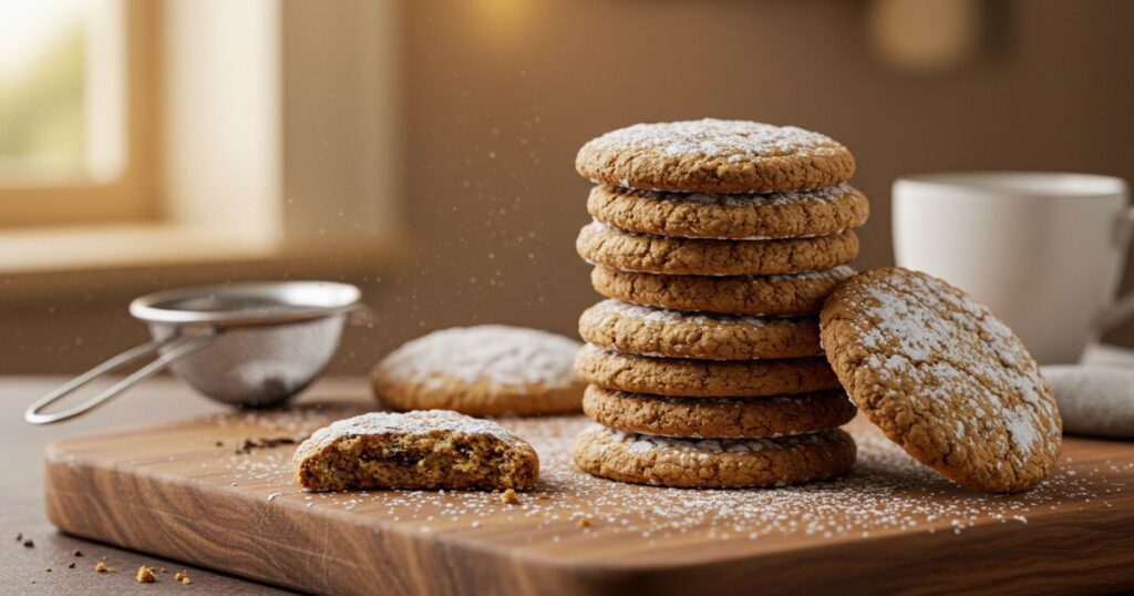Stack of Earl Grey sugar cookies