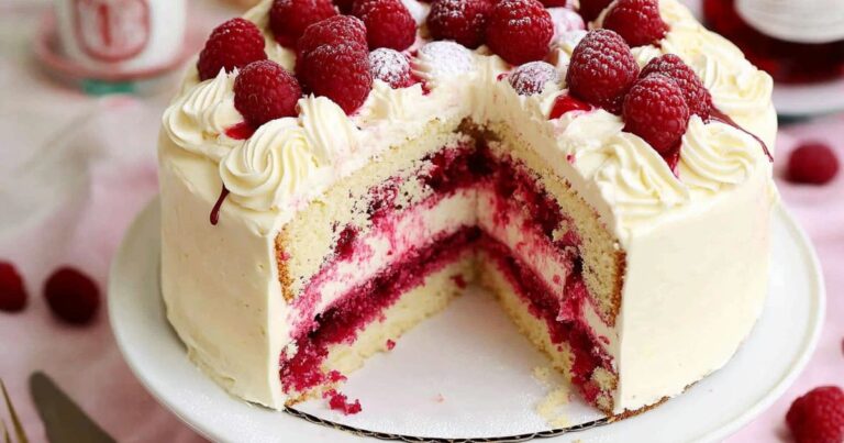 White Chocolate Raspberry Dream Cake