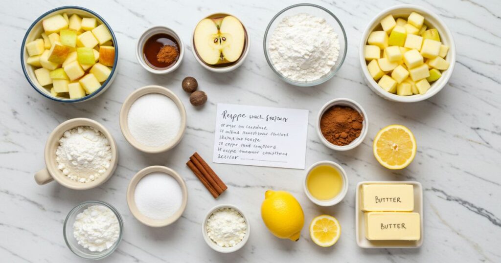 ingredients for Apple Cobbler
