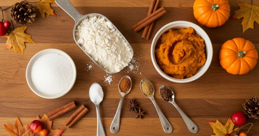 ingredients for Pumpkin Coffee Cake