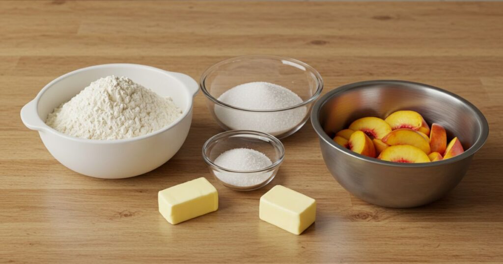 ingredients of peach cobbler recipe