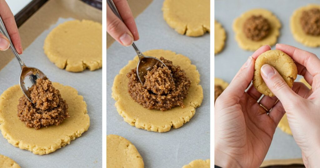 making of brown sugar pop tart cookies