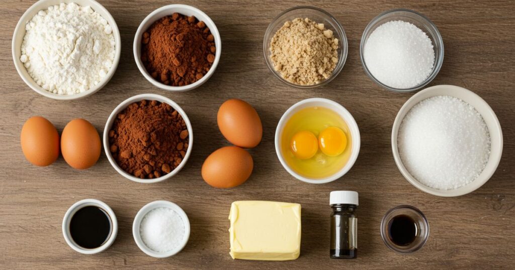 red velvet cheesecake Brownie Ingredients