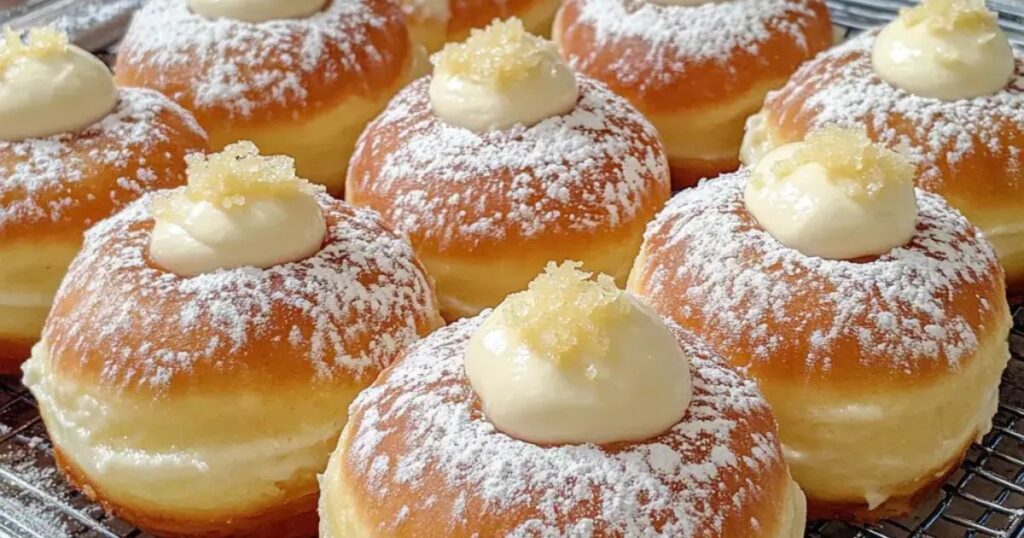 yummy Bavarian cream donuts