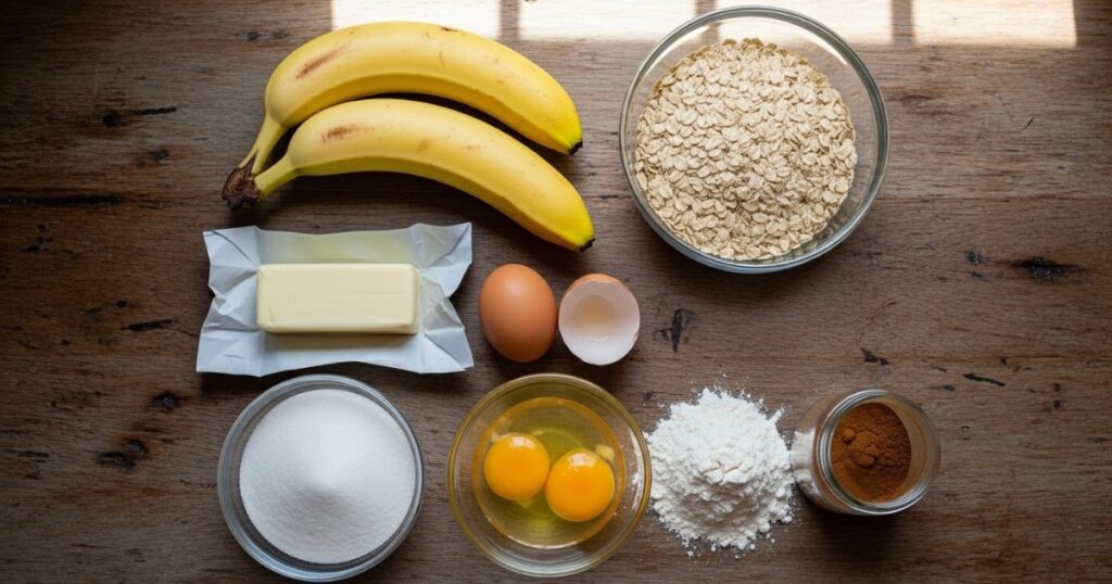 Banana Oatmeal Cookies Ingredients