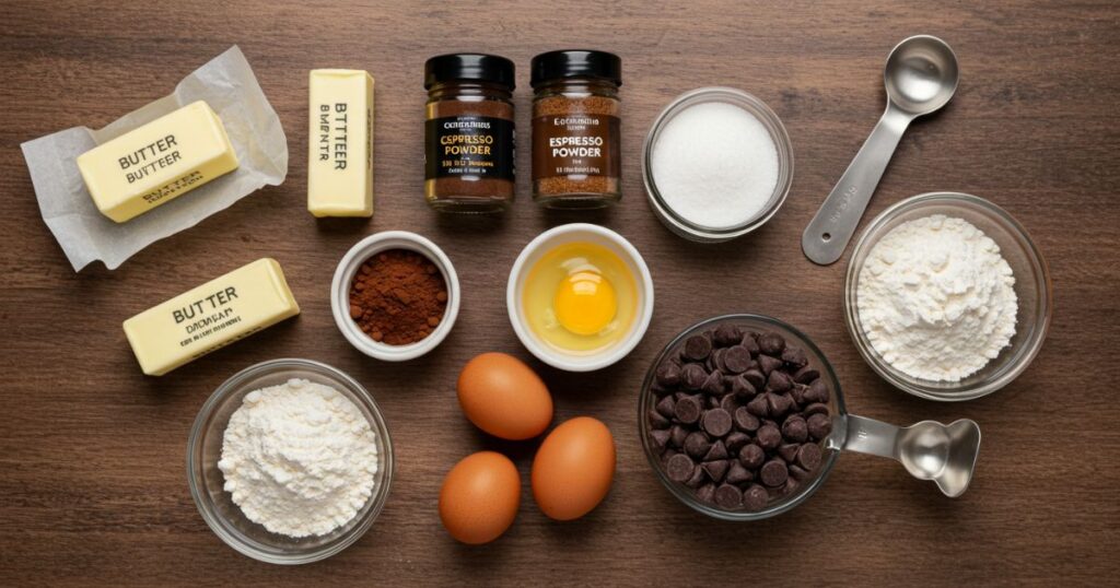 Brown Butter Espresso Brownies Ingredients