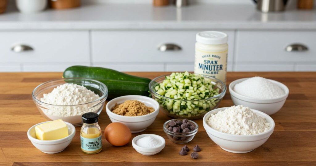 Chocolate Chip Zucchini Bars Ingredients
