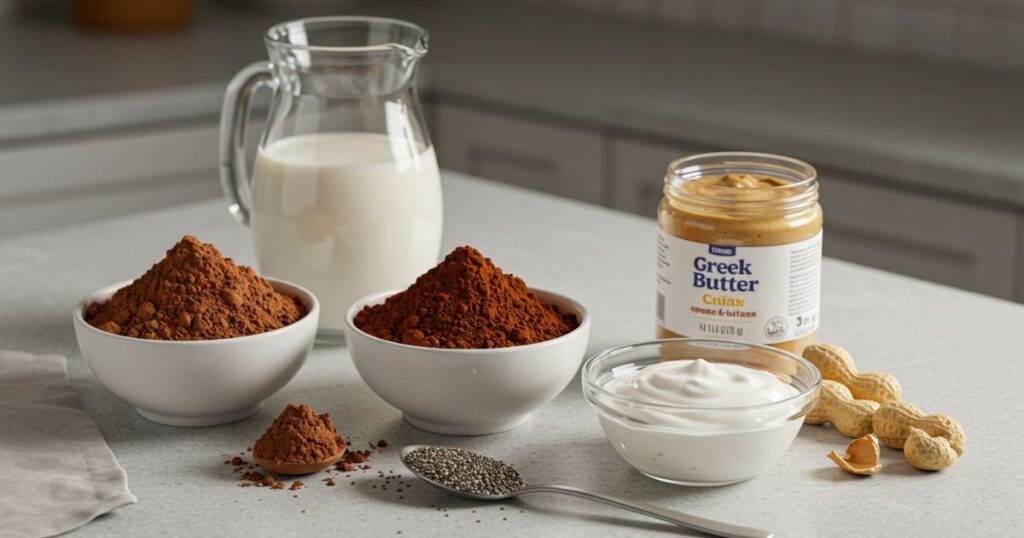 Chocolate Protein Pudding Ingredients