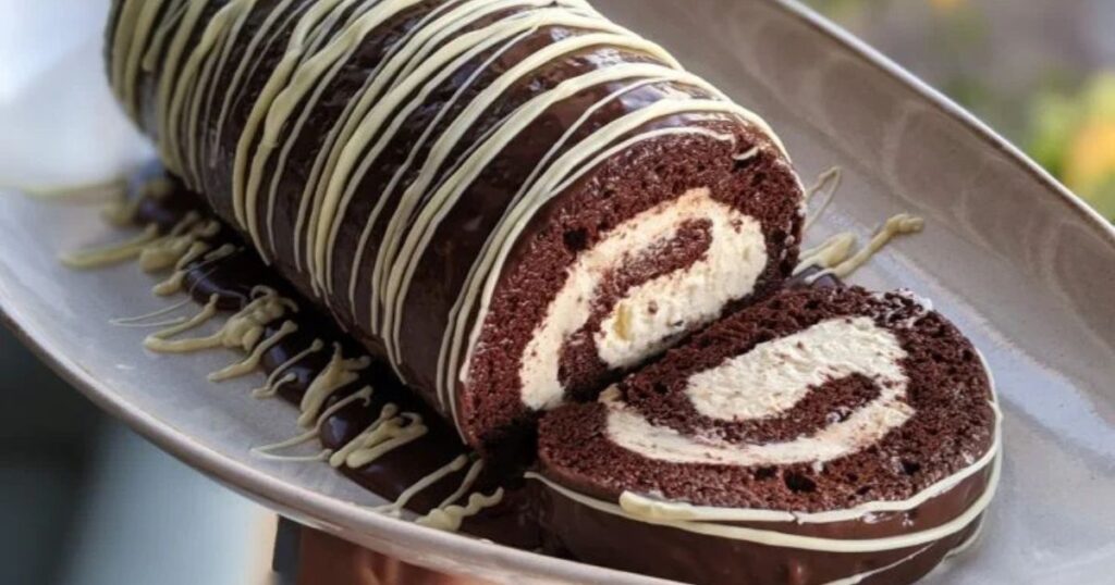 Chocolate Swiss rolls