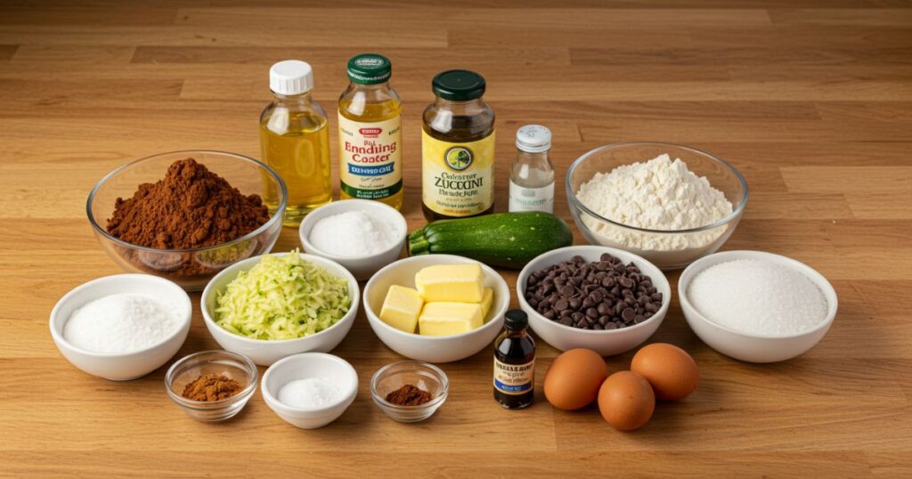 Chocolate Zucchini Cake Ingredients