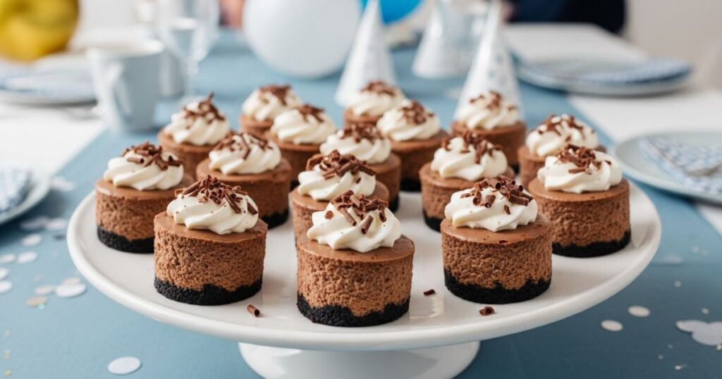 Decorated Mini Chocolate Cheesecake Bites