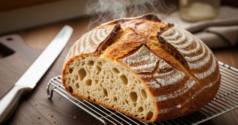 Freshly Baked Sourdough Loaf