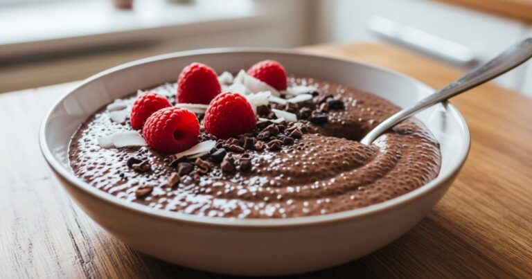High Protein Chocolate Chia Pudding